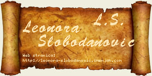 Leonora Slobodanović vizit kartica